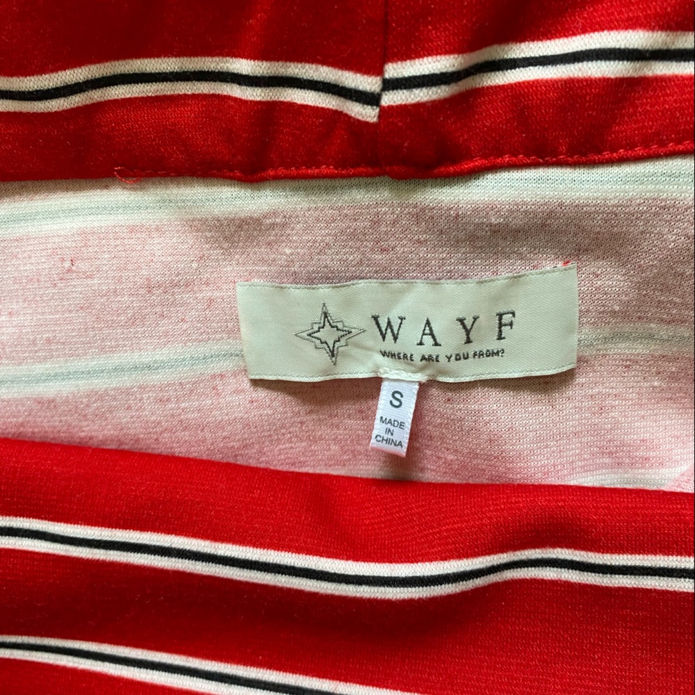Wayf Where Are You From Red Combo Striped Long Ju… - image 3